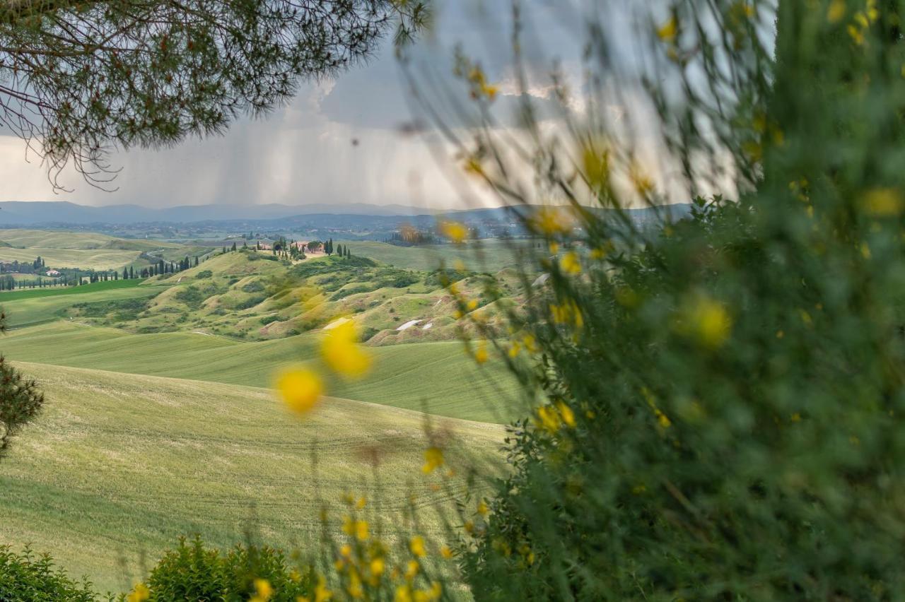 Tuscany Balcony: Crete Senesi Casetta Bagian luar foto
