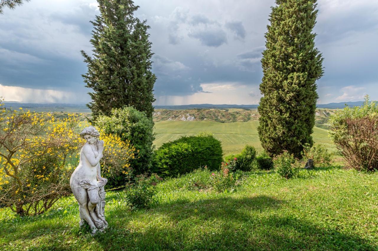Tuscany Balcony: Crete Senesi Casetta Bagian luar foto