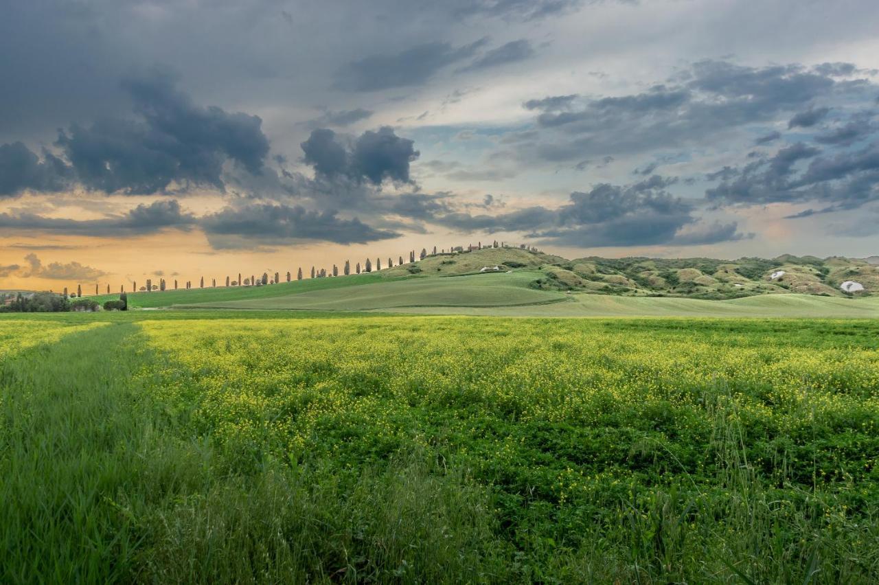 Tuscany Balcony: Crete Senesi Casetta Bagian luar foto